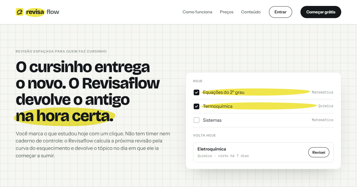 Interface do Revisaflow